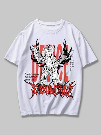 Anime Guys Letter Graphic Tee