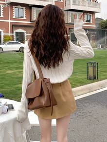 Suéter De Punto De Crochet Con Bordado De Flores - Beis - Ver 2