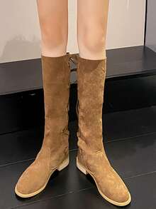 Botas Exteriores Para Mujer De Moda Y Cómodas - Marrón - Ver 4