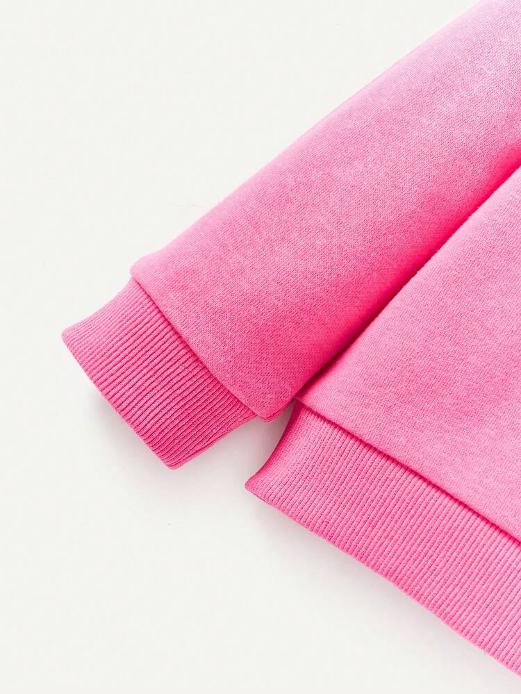 Baby Girl Letter Graphic Sweatshirt,In Fall/Winter