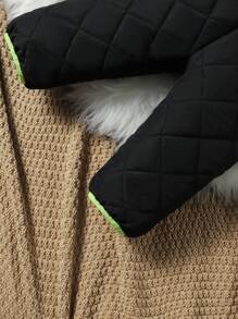 Baby Boy Contrast Binding Hooded Jacket & Pants - Black - View 3