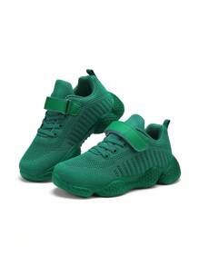 Children's Green Sports Shoes, Boys' And Girls' Fashionable And Simple Style, Comfortable And Convenient Casual Running Shoes For Babies And Kids - Green - View 2