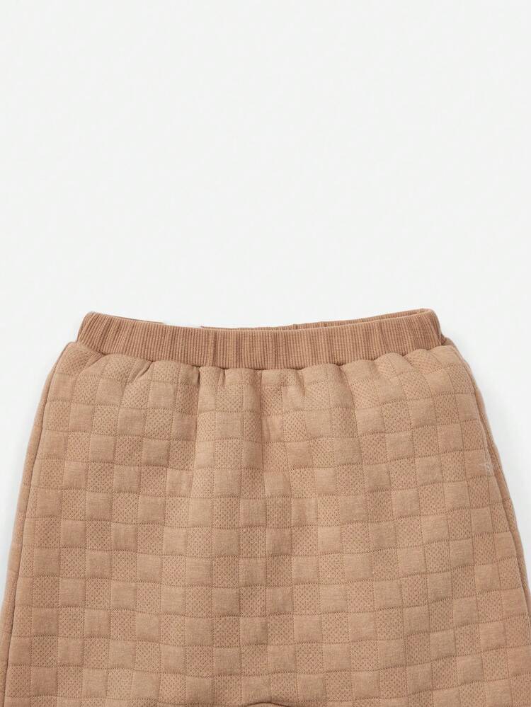 Baby Boy Solid Button Up Hooded Jacket & Pants