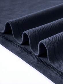 Men Star Print Tee, For Halloween - Navy Blue - View 4