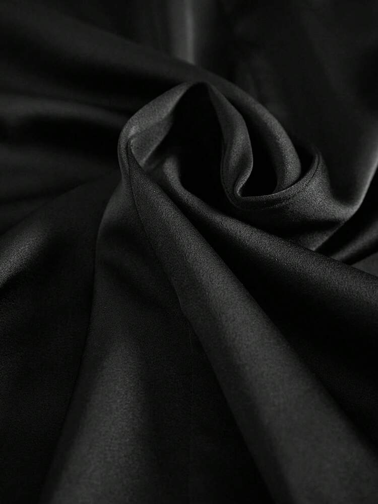 Plus Solid Ruched Front Blouse
