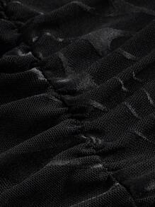 SHEIN ICON Cắt ra Xù Đầm bó sát ống - màu đen - Xem 3