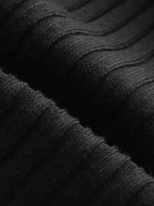 SHEIN ICON Borg Collar Fuzzy Cuff Tight Cut Black Long Sleeves Cardigan,Long Sleeve Tops In Fall/Winter - Black - View 3