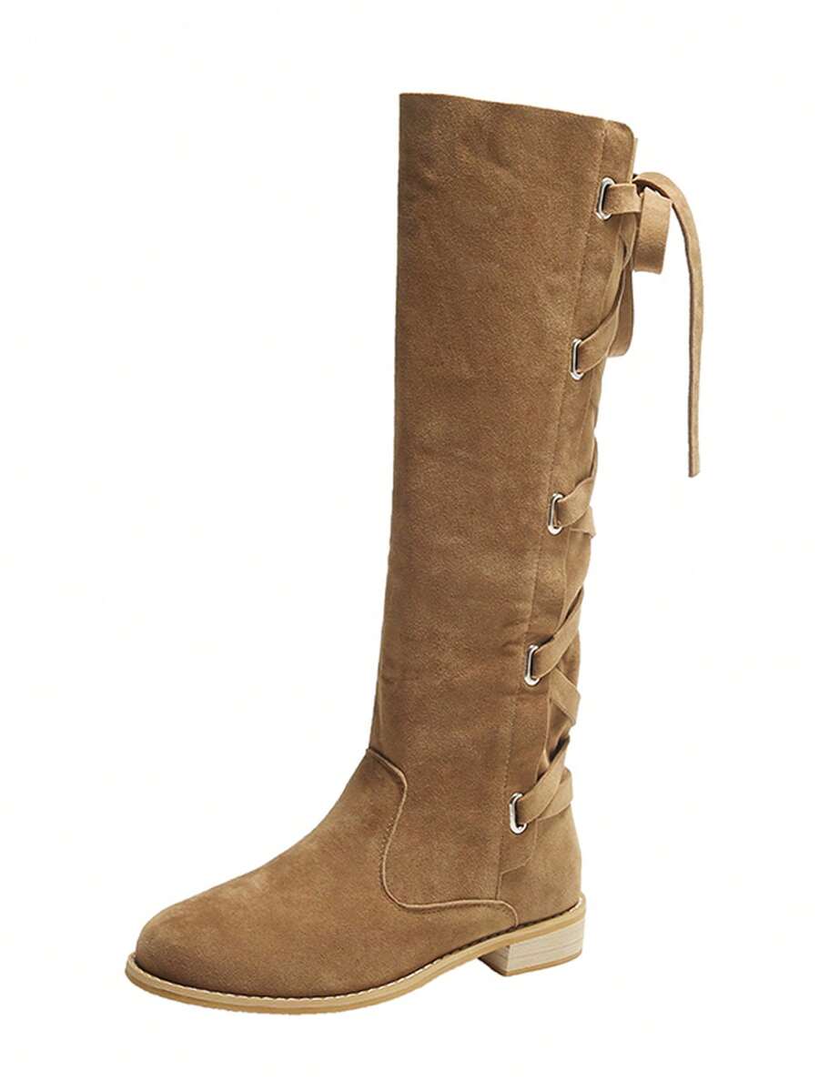 Botas Exteriores Para Mujer De Moda Y Cómodas - Marrón - Ver 1