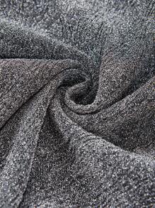 SHEIN 孕婦可調節腰圍喇叭褲 - 銀色 - 查看 6