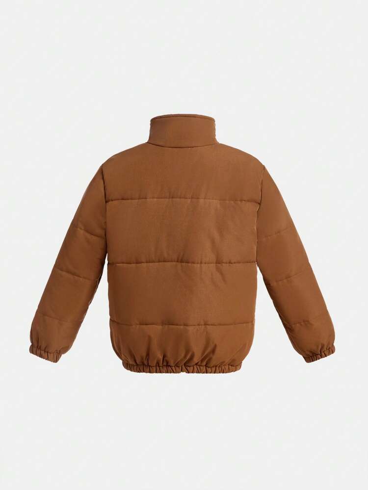 Tween Boy Cartoon Graphic Padded Coat