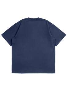 Men Star Print Tee, For Halloween - Navy Blue - View 2