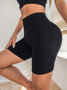 Easithlete Thắt lưng rộng Quần short thể thao - màu đen - Xem 1