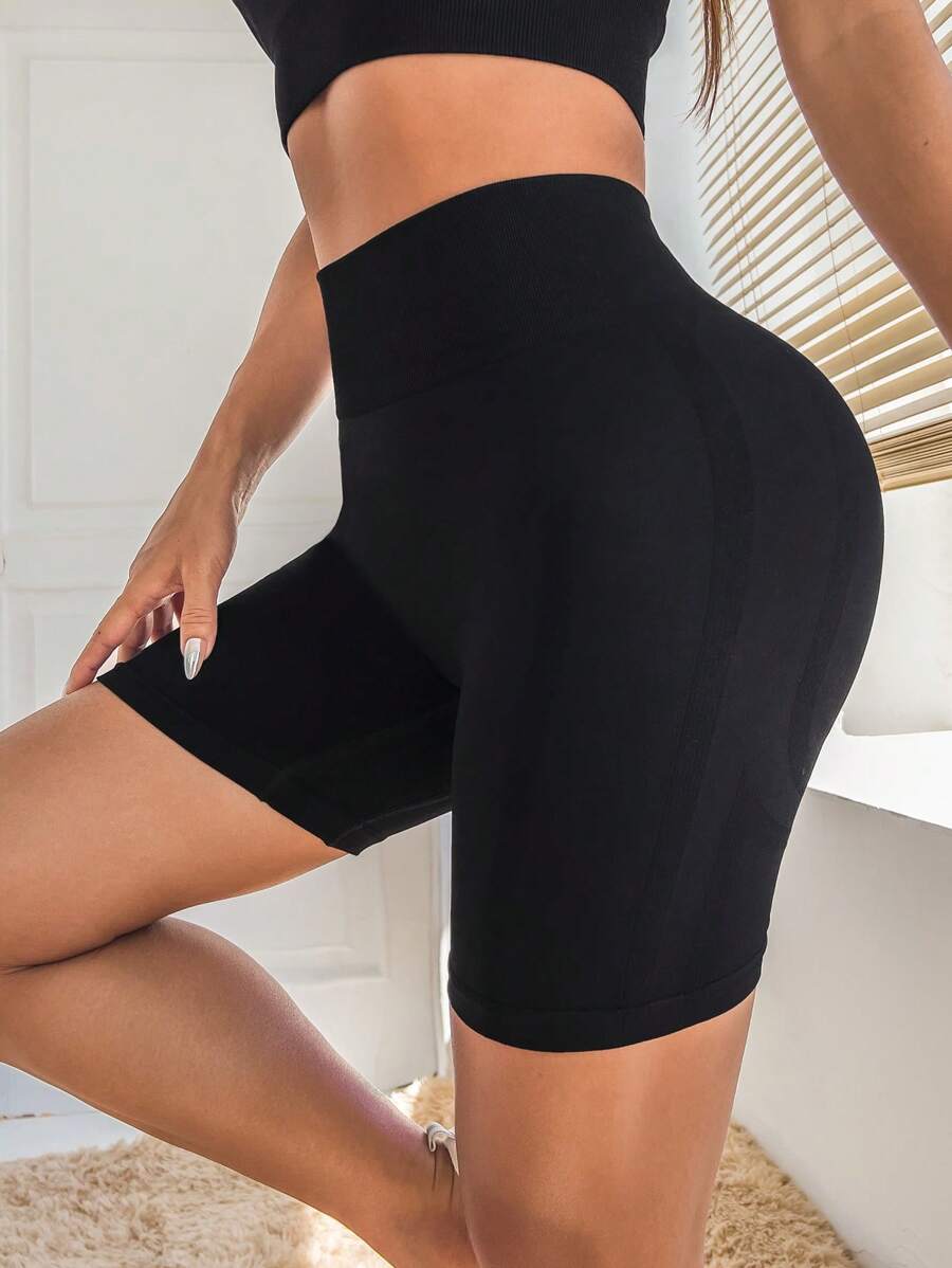 Easithlete Thắt lưng rộng Quần short thể thao - màu đen - Xem 1