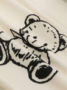 DAZY Robe Détente Imprimé Ours Épaule tombante