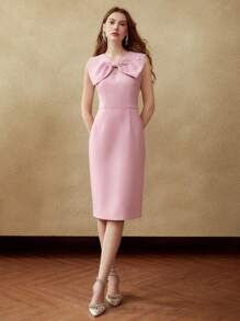 MOTF PREMIUM Robe À Nœud Papillon (Sans Ceinture)