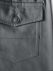 Manfinity Homme 秋季男士宽松纯色直筒裤