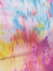 Hauture 扭結染色單肩露肩連衣裙