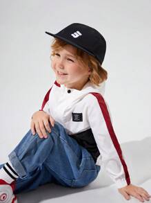 SHEIN 1 pieza Gorra de béisbol simple con bordado - Negro - Ver 3