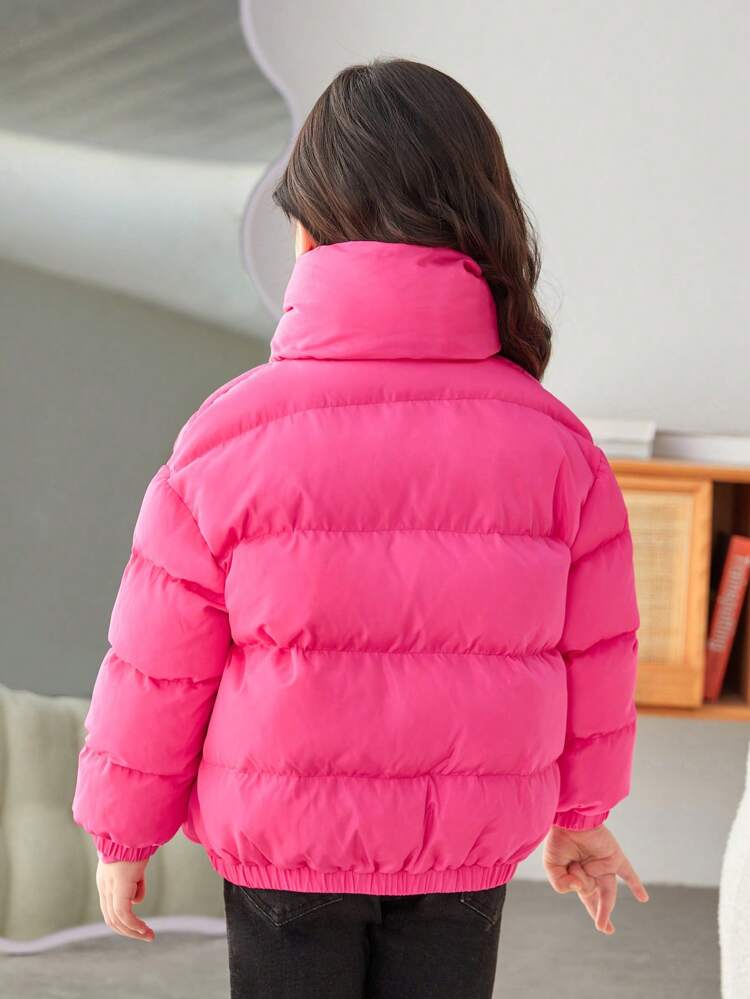 Young Girl Casual Thickened Jacket With Detachable Scarf