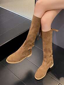 Botas Exteriores Para Mujer De Moda Y Cómodas - Marrón - Ver 5