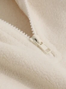 DAZY Half Zip Drop Shoulder Sweatshirt,Fall Clothes - Apricot - View 5