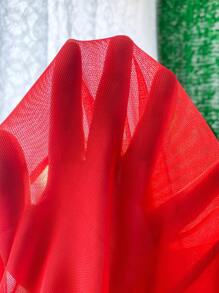 Swim Vcay Quần dài lưới mỏng viền bèo nhún màu trơn 2025, kỳ nghỉ ở bãi biển - Đỏ - Xem 8