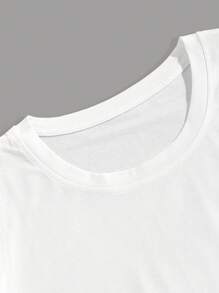 Manfinity Homme Men Letter Graphic Tee & Shorts - White - View 4