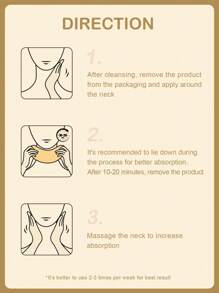 Slow Sunday Collagen Neck Mask, Tightens And Firms, Reduces Neck Wrinkles,K Beauty, For Valentine's Day, Valentines Gift, Valentines Day Gift, Ideal For Party - Golden - View 5