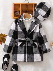 SHEIN 男小童冬天休閒針織開衫外套附帽子 - 彩色 - 查看 1