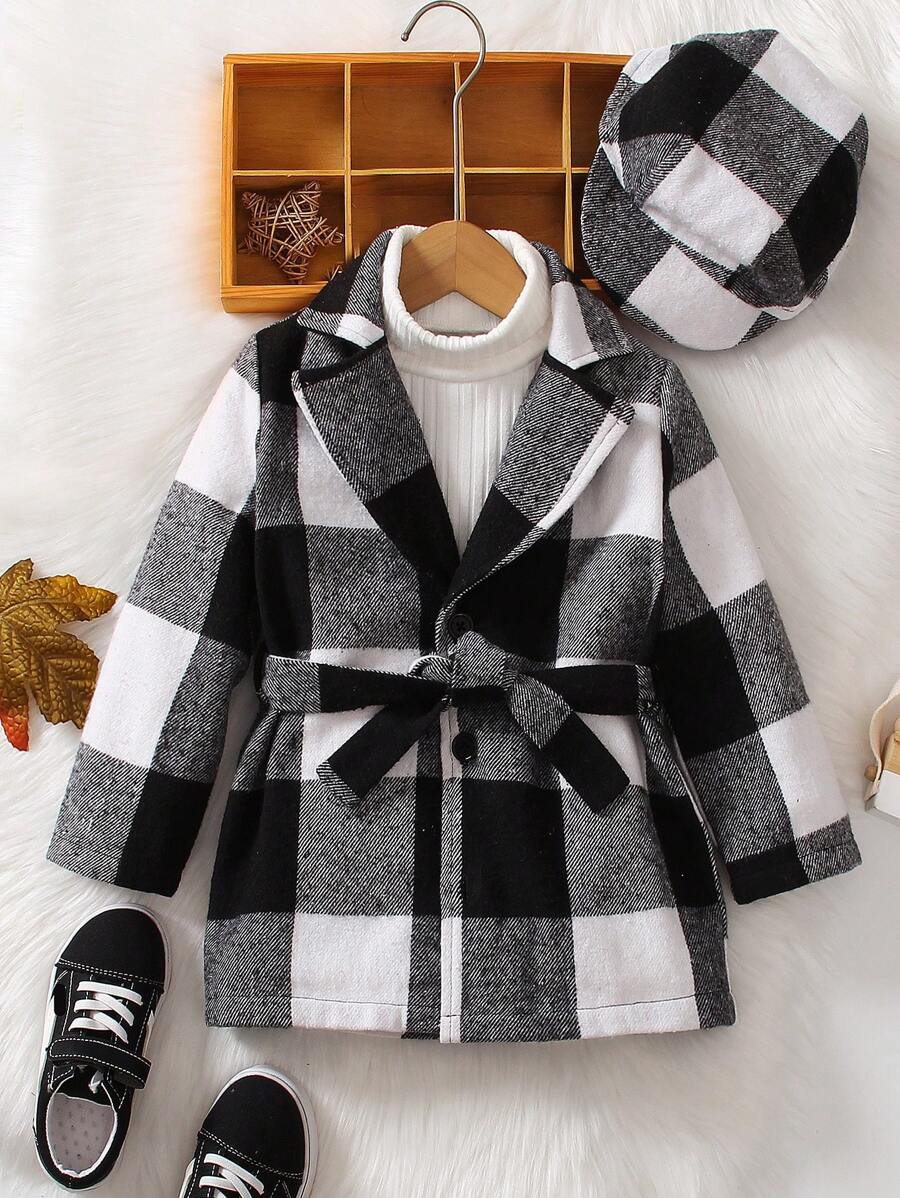 SHEIN 男小童冬天休閒針織開衫外套附帽子 - 彩色 - 查看 1