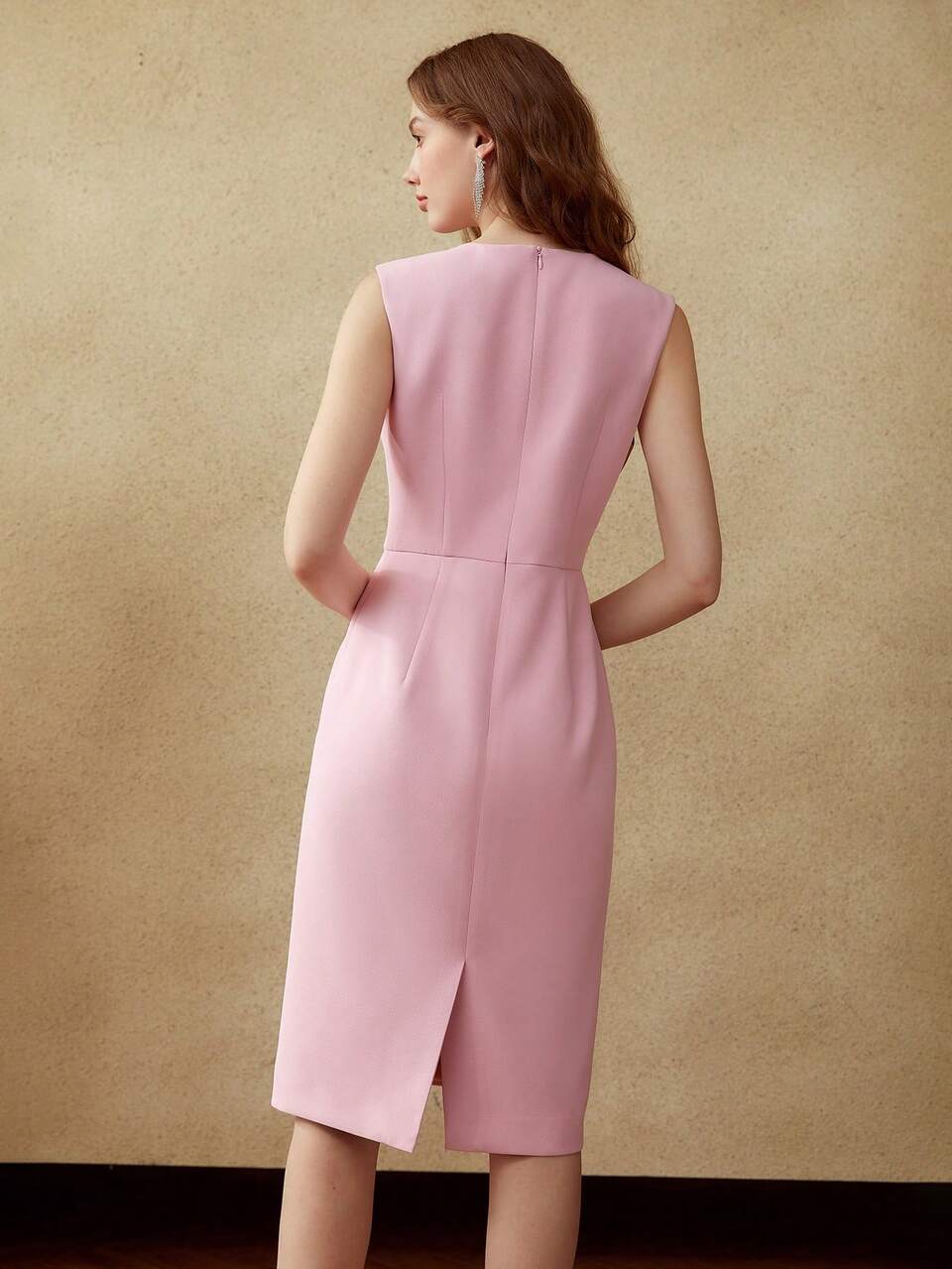 BOW KEYHOLE DRESS WITHOUT BELT