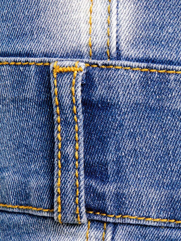 Tube Bodycon Stripe Seam Denim Dress