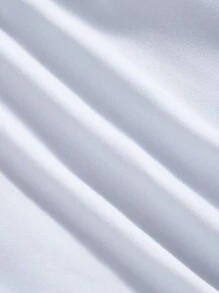 Men Plus Letter Graphic Thermal Lined Sweatshirt - White - View 6