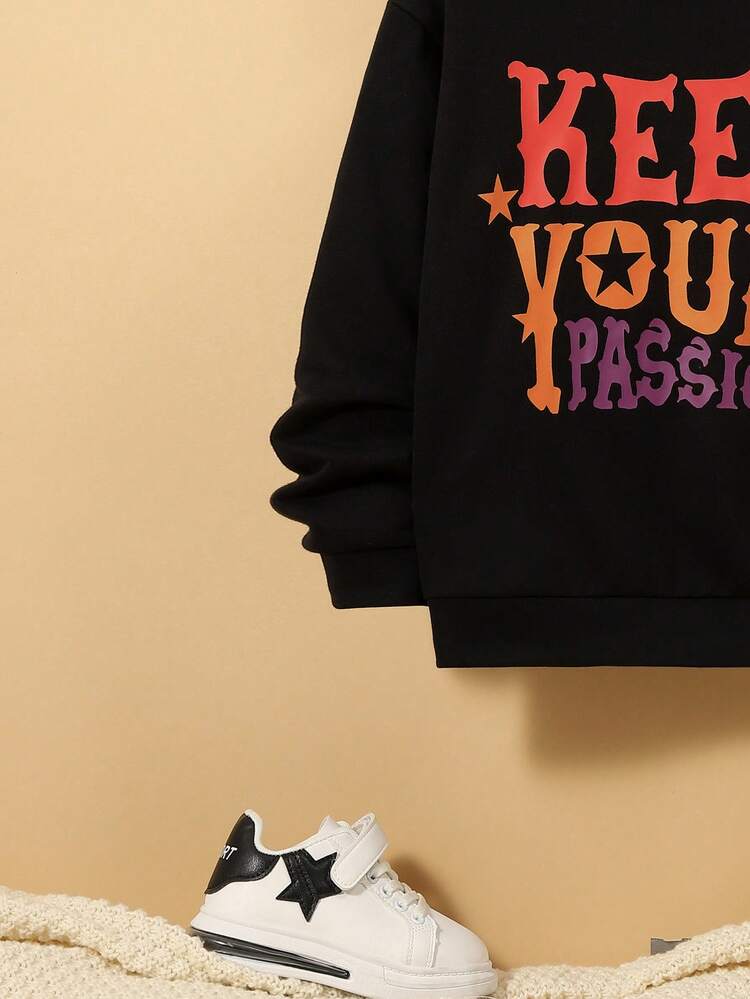 Tween Boy Slogan Graphic Sweatshirt