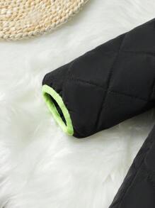 Baby Boy Contrast Binding Hooded Jacket & Pants - Black - View 6