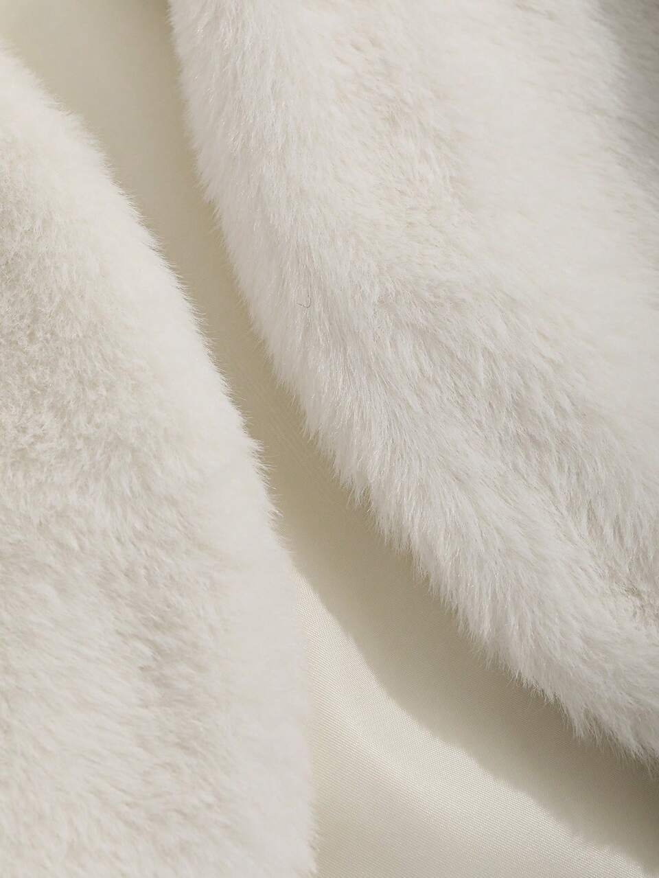 Solid Open Front Crop Teddy Jacket,Fall Women Clothes