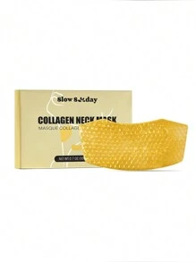 Slow Sunday Collagen Neck Mask, Tightens And Firms, Reduces Neck Wrinkles,K Beauty, For Valentine's Day, Valentines Gift, Valentines Day Gift, Ideal For Party - Golden - View 7