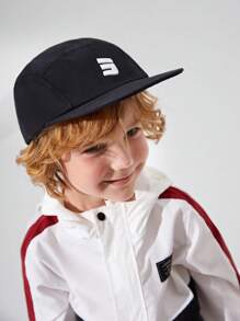 SHEIN 1 pieza Gorra de béisbol simple con bordado - Negro - Ver 2