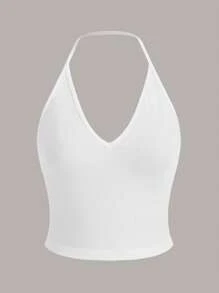 SHEIN EZwear 3pcs Chất rắn Áo hai dây - Nhiều màu - Xem 3