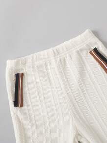 SHEIN Fall/Winter New Arrival Casual Baby Boy Collared Top & Bottoms Set