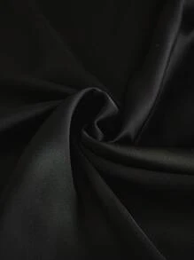 BizChic Váy Plus Size Dây kéo màu trơn Thanh lịch - màu đen - Xem 7