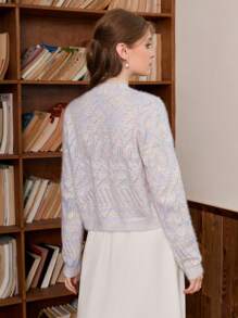 SHEIN MOD Space Dye Button Front Cardigan - Multicolor - View 2