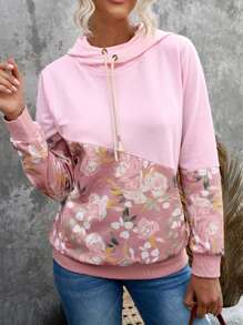 CILKOO 印花抽繩連帽衫 - 粉色 - 查看 1