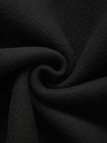 INAWLY Chất rắn Tay Raglan Lót nhiệt Áo nỉ - màu đen - Xem 4