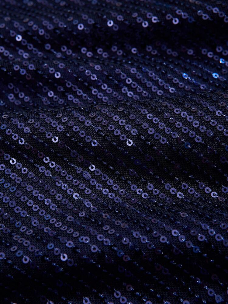 Maternity Surplice Neck Sequin Dress