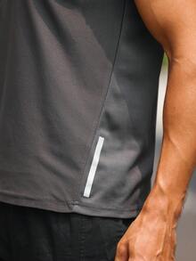 男士字母圖案運動POLO衫 - 深灰色 - 查看 7