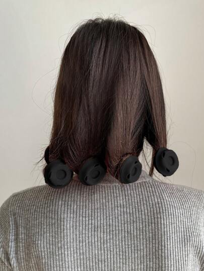 DAZY Rizado de cabello de unicolor, rodillos de cabello de agarre automático