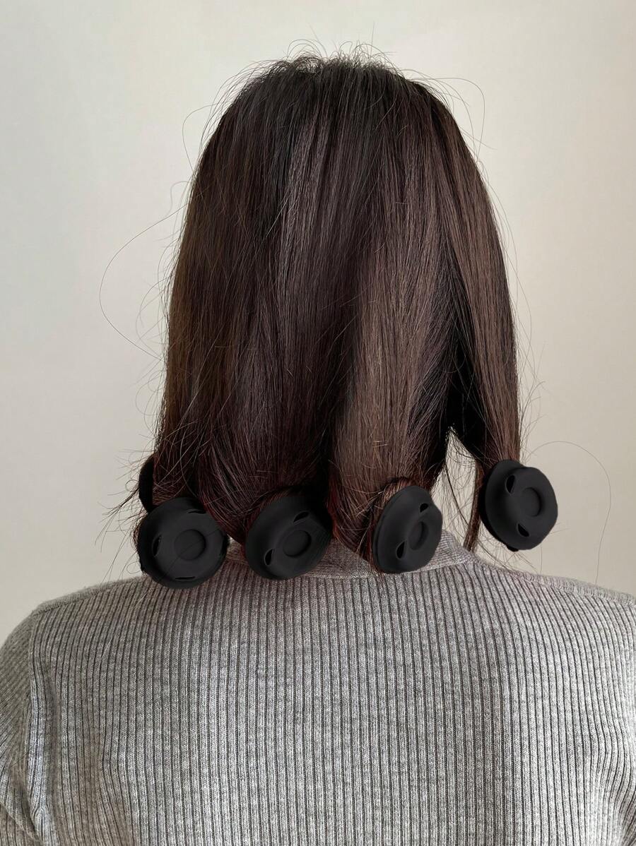 DAZY Solid Color Hair Curler, Self Grip Hair Rollers - Black - View 1