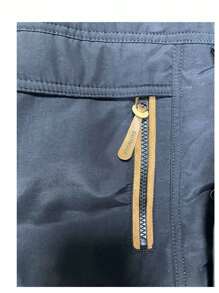 Men Letter Patched Zip Up Thermal Hooded Coat - Black - View 4