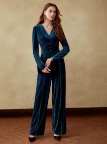 MOTF PREMIUM Jumpsuit con scollo a V forma normale